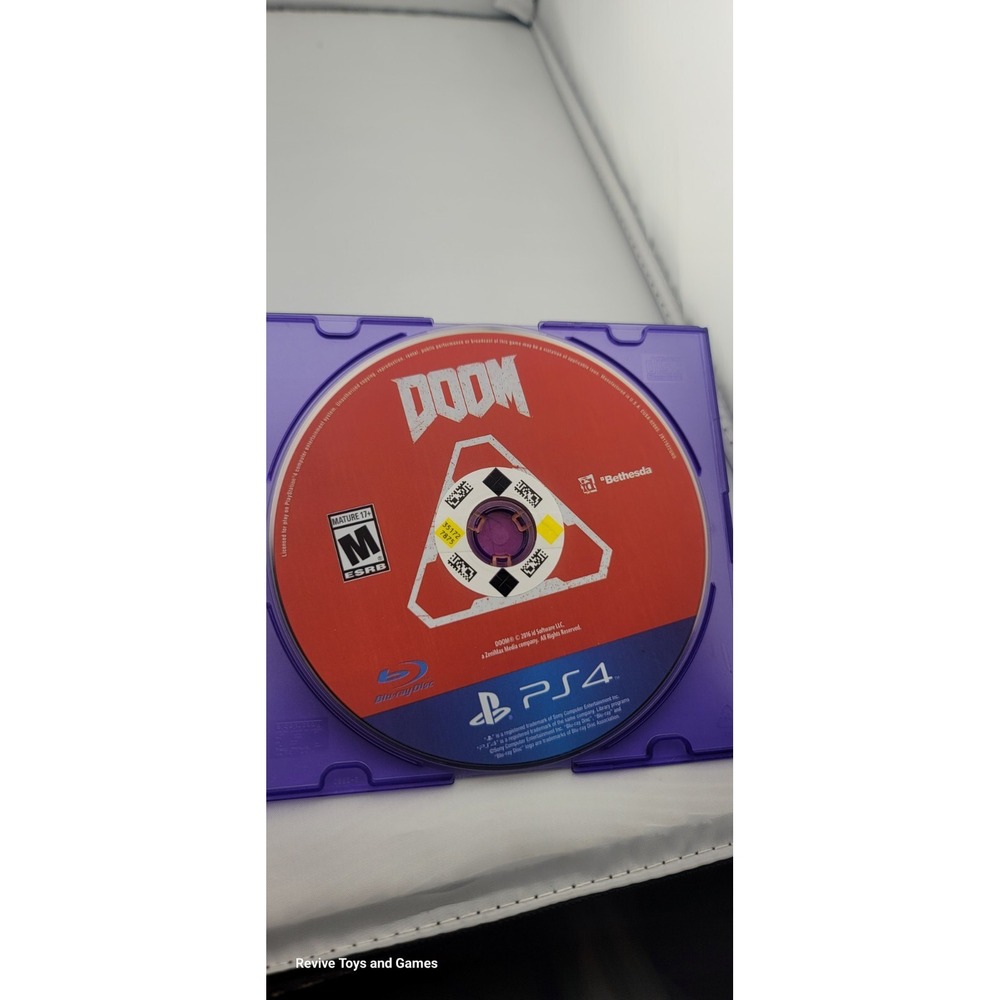 Doom (Sony PlayStation 4 PS4, 2016) Disc Only Tested and Working Great Condition